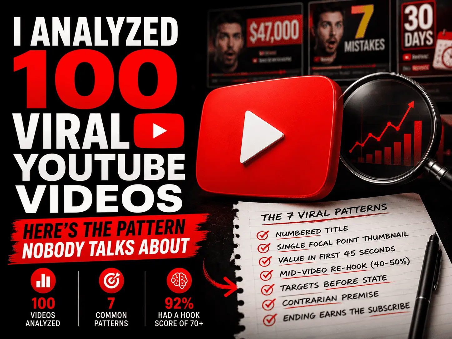 I Analyzed 100 Viral YouTube Videos — Here's the Pattern Nobody Talks About
