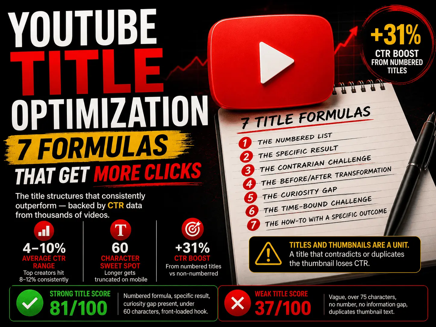 YouTube Title Optimization: 7 Formulas That Get More Clicks