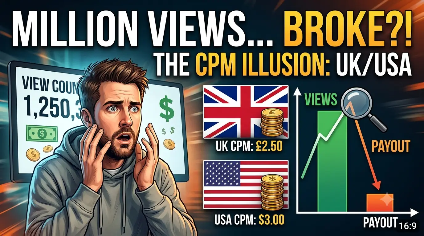 The CPM Illusion: Why High Views in the UK/USA Can Still Leave You Broke